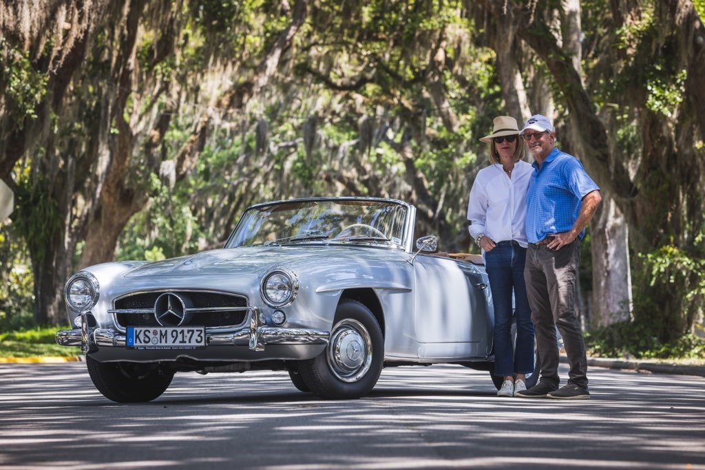 Sam Joiner and his Mercedes-Benz 190SL have made the rounds since winning the Ponte Vedra Auto Show last year, including taking part in the Amelia Island Concours d’Elegance in March.